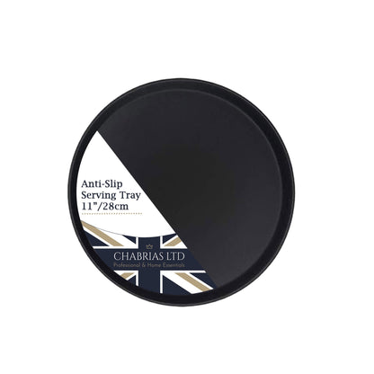 Round Grip Tray Black, 11 Inch - Premium Barware from Chabrias Ltd - Just £5.99! Shop now at Chabrias Ltd