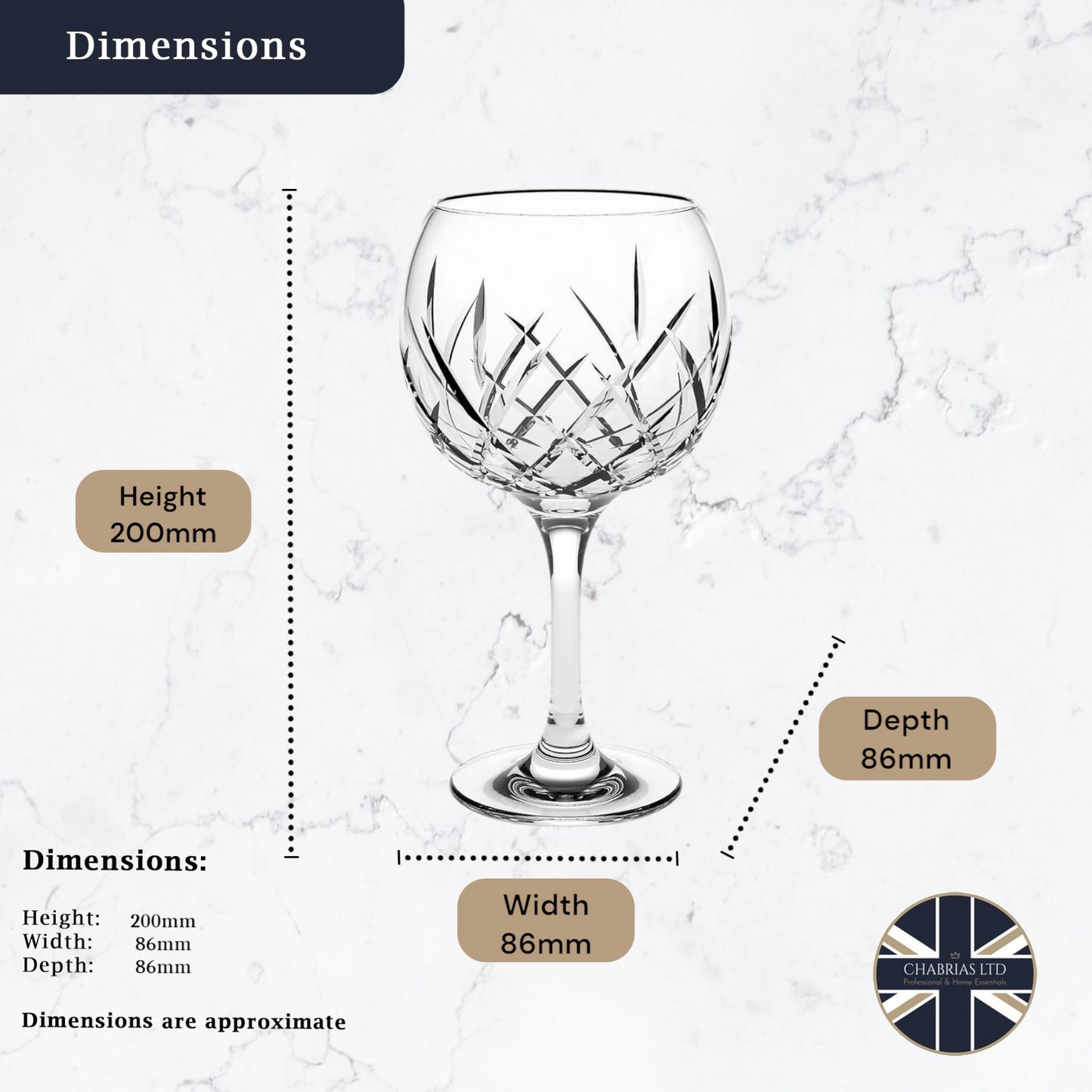 Rococo Stemmed Gin Glass, 539ml (4 pack) - Premium Kitchen from Borgonovo - Just £15.49! Shop now at Chabrias Ltd