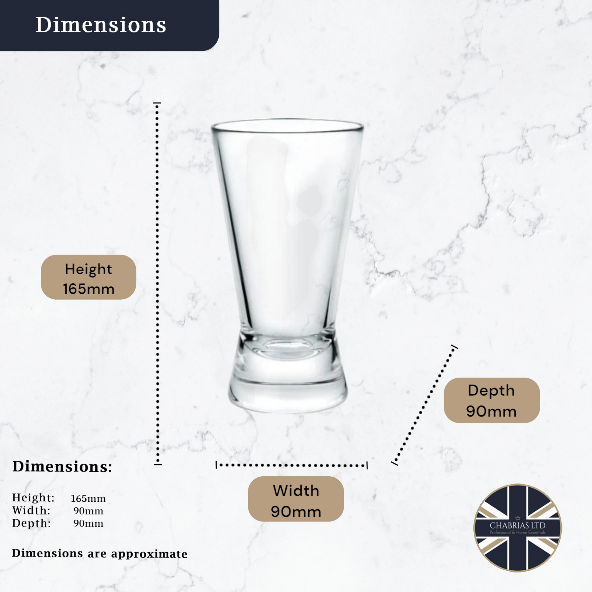 Biconic High Ball Glass, 410ml (6 pack) - Premium Lawn & Patio from Chabrias Ltd - Just £14.49! Shop now at Chabrias Ltd