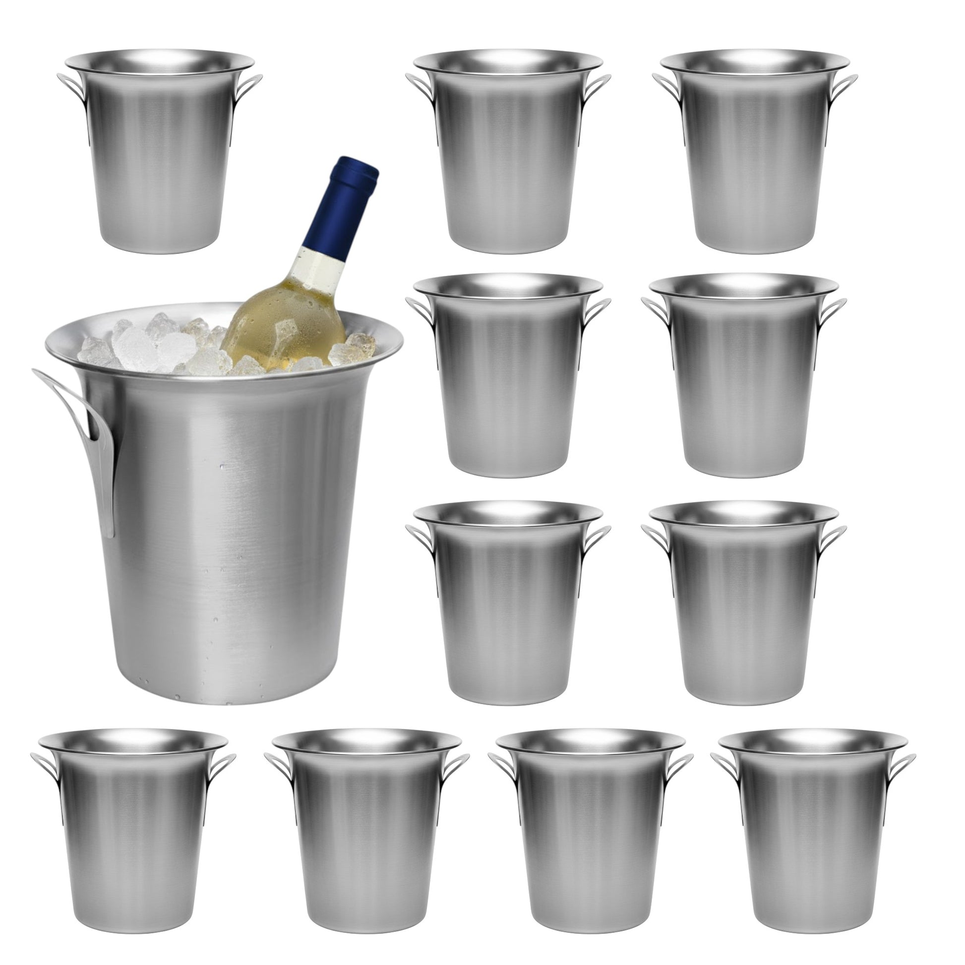 12 Pack - Premium Stainless Steel Ice Bucket 4.5L - Wine & Champagne Drinks Cooler for Parties, BBQs & Home Bars - Premium  from Chabrias Ltd - Just £149.99! Shop now at Chabrias Ltd