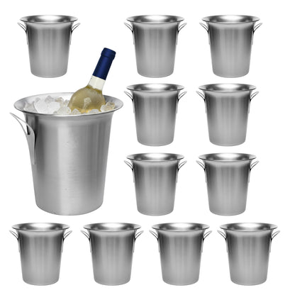 12 Pack - Premium Stainless Steel Ice Bucket 4.5L - Wine & Champagne Drinks Cooler for Parties, BBQs & Home Bars - Premium  from Chabrias Ltd - Just £149.99! Shop now at Chabrias Ltd