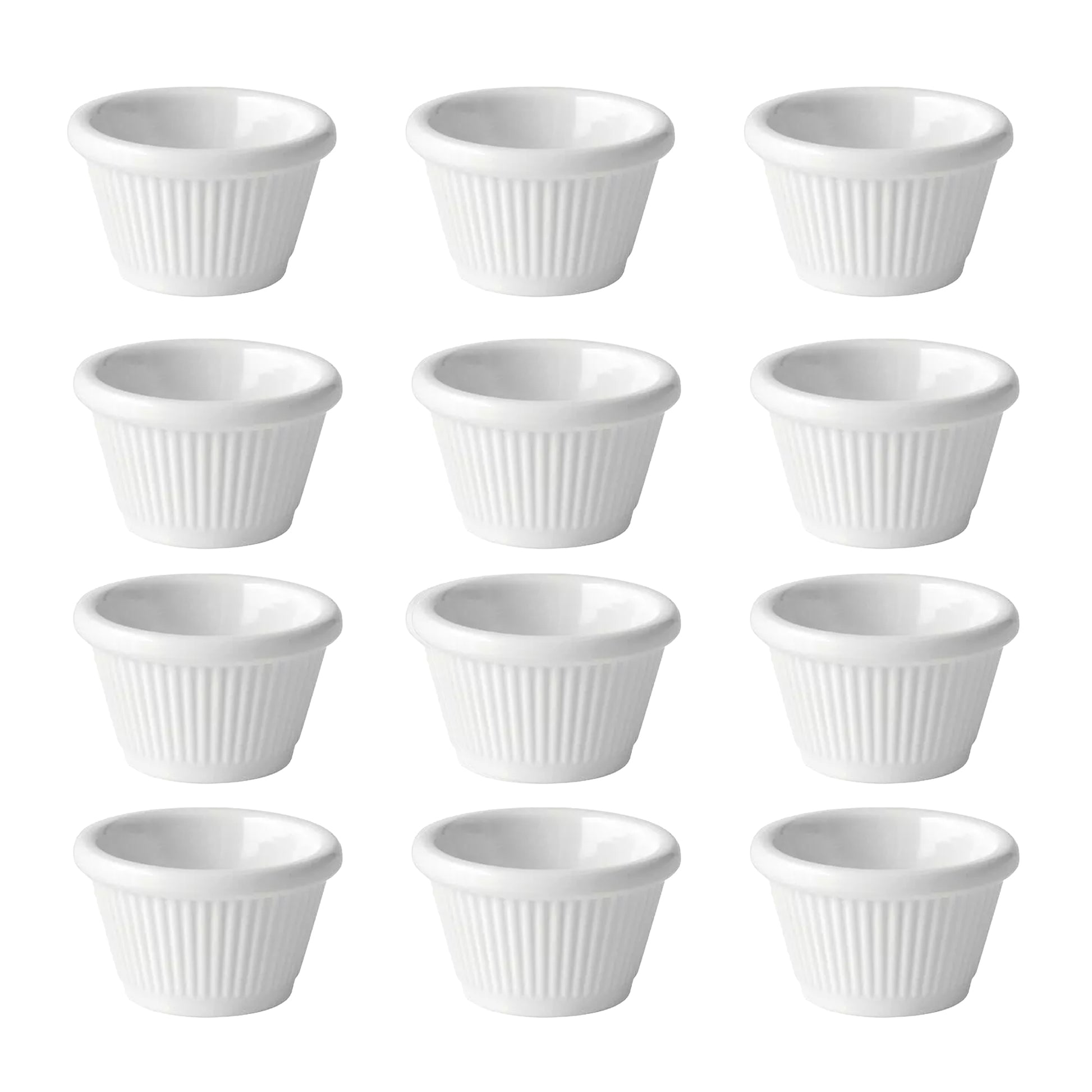 White Fluted Ramekins 1oz, 1.5oz, 2oz - Made in UK - Premium Ramekin from Chabrias Ltd - Just £11.99! Shop now at Chabrias Ltd