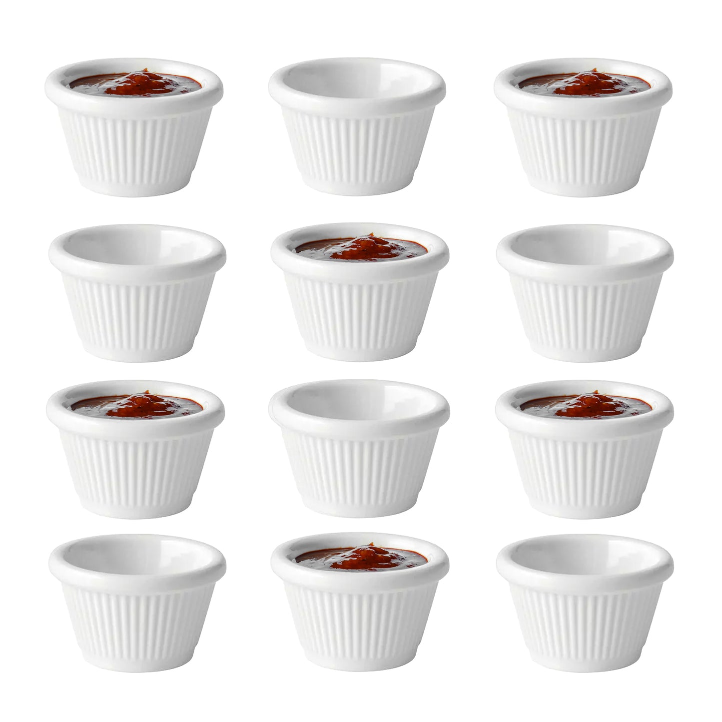 White Fluted Ramekins 1oz, 1.5oz, 2oz - Made in UK - Premium Ramekin from Chabrias Ltd - Just £11.99! Shop now at Chabrias Ltd