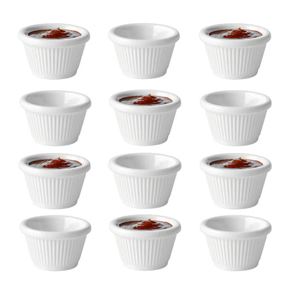 White Fluted Ramekins 1oz, 1.5oz, 2oz - Made in UK - Premium Ramekin from Chabrias Ltd - Just £11.99! Shop now at Chabrias Ltd