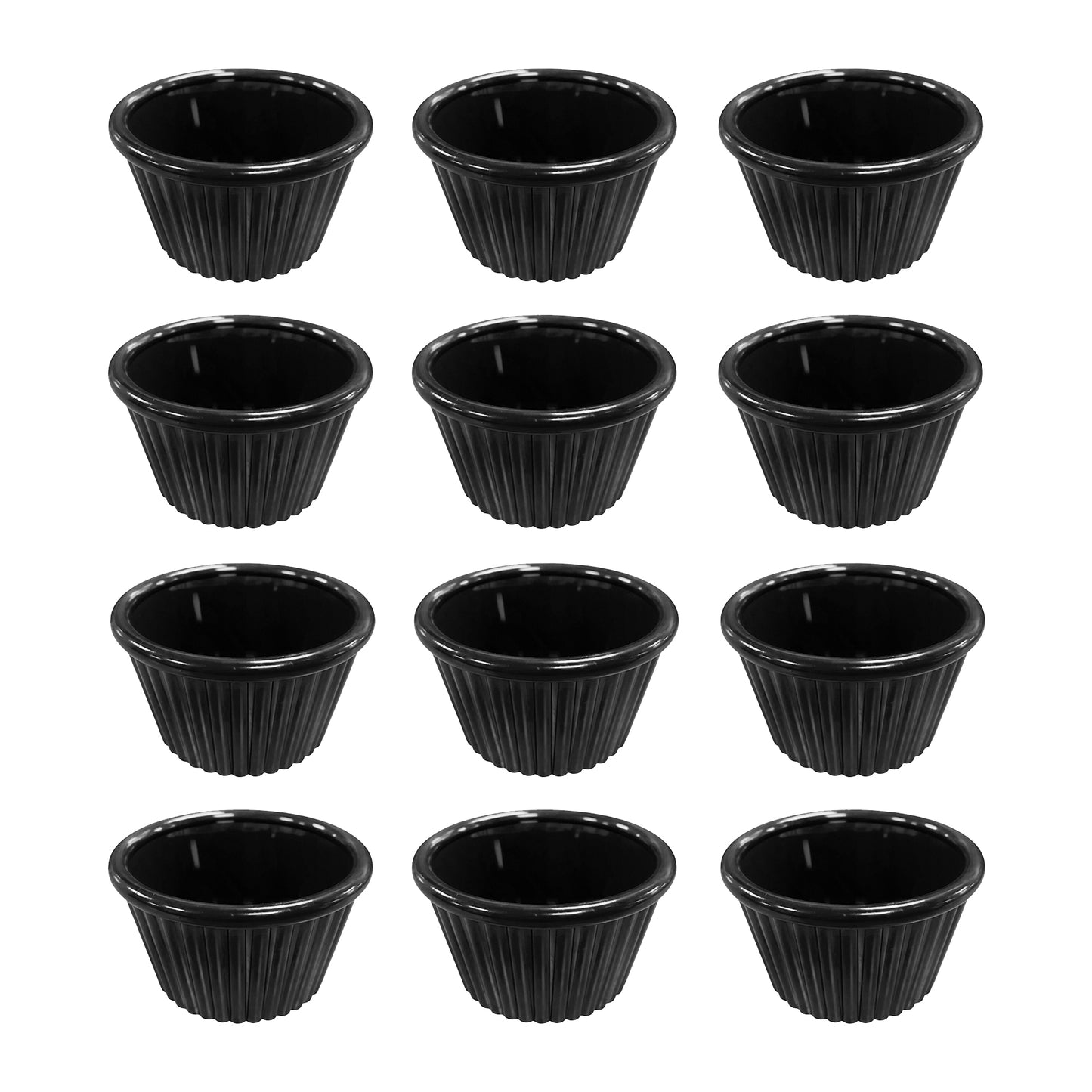 Black Fluted Ramekins 1oz, 1.5oz, 2oz - Made in UK - Premium Ramekin from Chabrias Ltd - Just £11.99! Shop now at Chabrias Ltd
