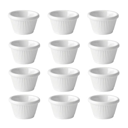 White Fluted Ramekins 1oz, 1.5oz, 2oz - Made in UK - Premium Ramekin from Chabrias Ltd - Just £11.99! Shop now at Chabrias Ltd