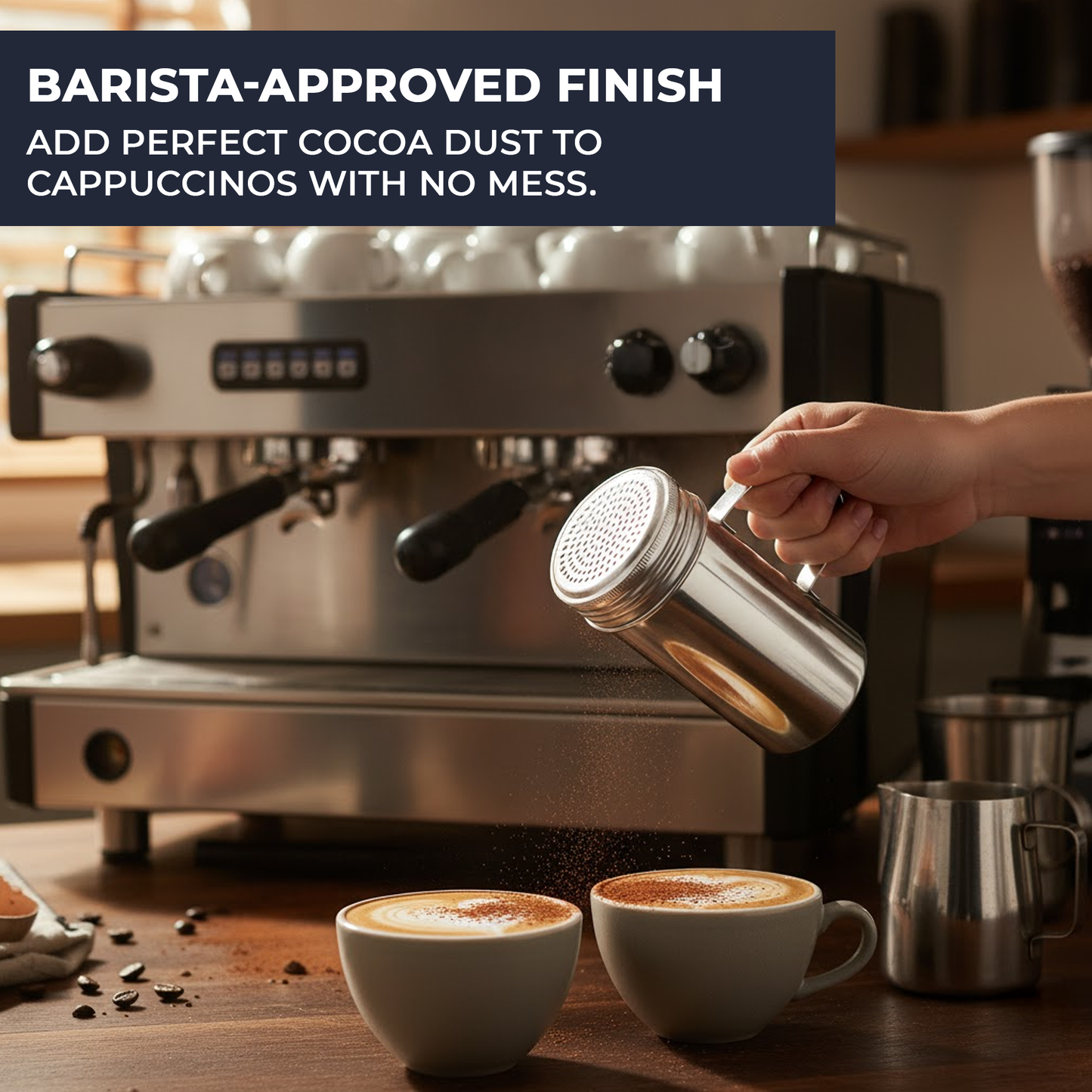 16 oz Stainless Steel Flour & Sugar Dredger with Handle and Perforated Lid - Premium Home from Chabrias Ltd - Just £7.99! Shop now at Chabrias Ltd