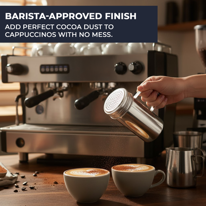 16 oz Stainless Steel Flour & Sugar Dredger with Handle and Perforated Lid - Premium Home from Chabrias Ltd - Just £7.99! Shop now at Chabrias Ltd