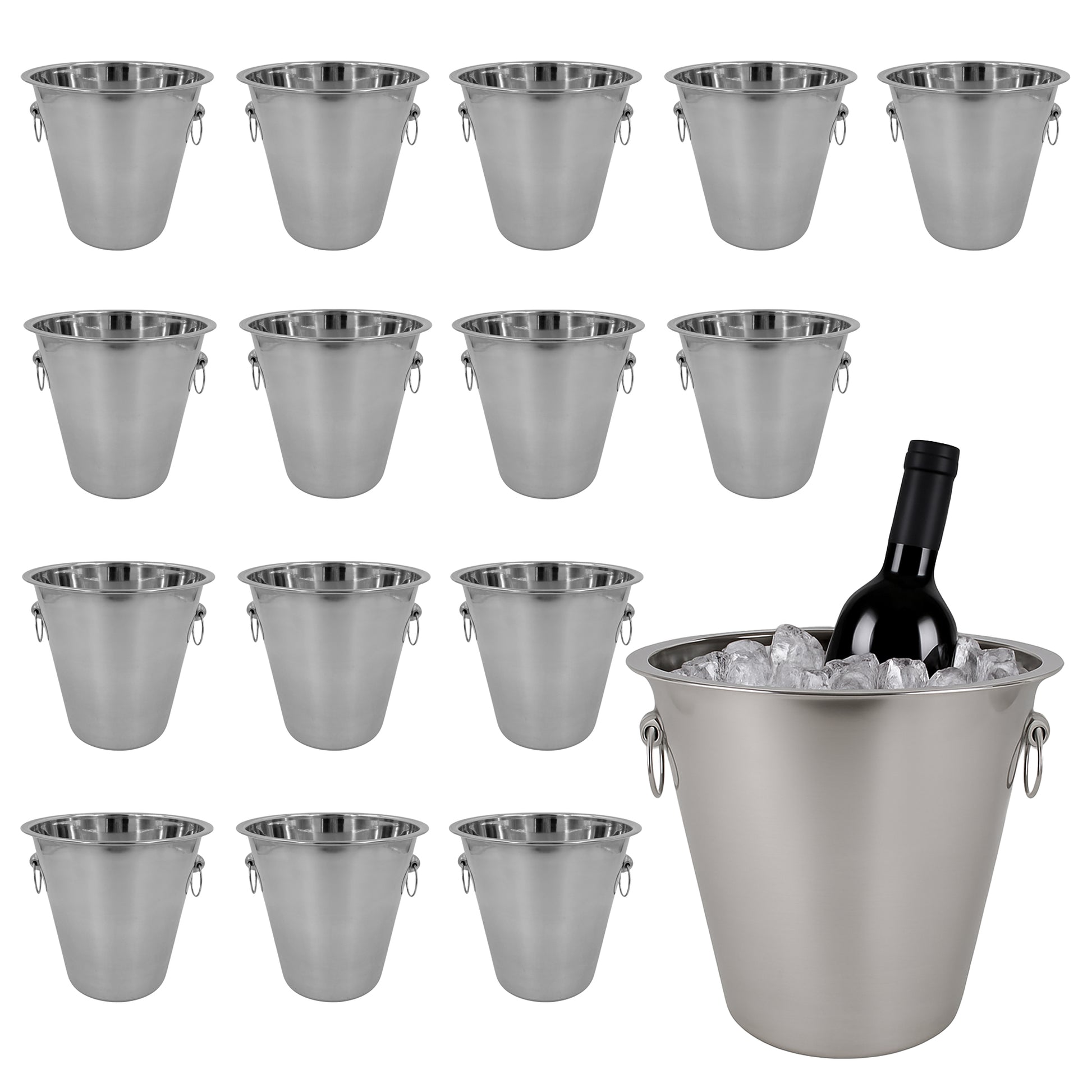 Stainless Steel Ice Bucket, 5L (16 pack) - Premium Kitchen from Chabrias Ltd - Just £124.99! Shop now at Chabrias Ltd