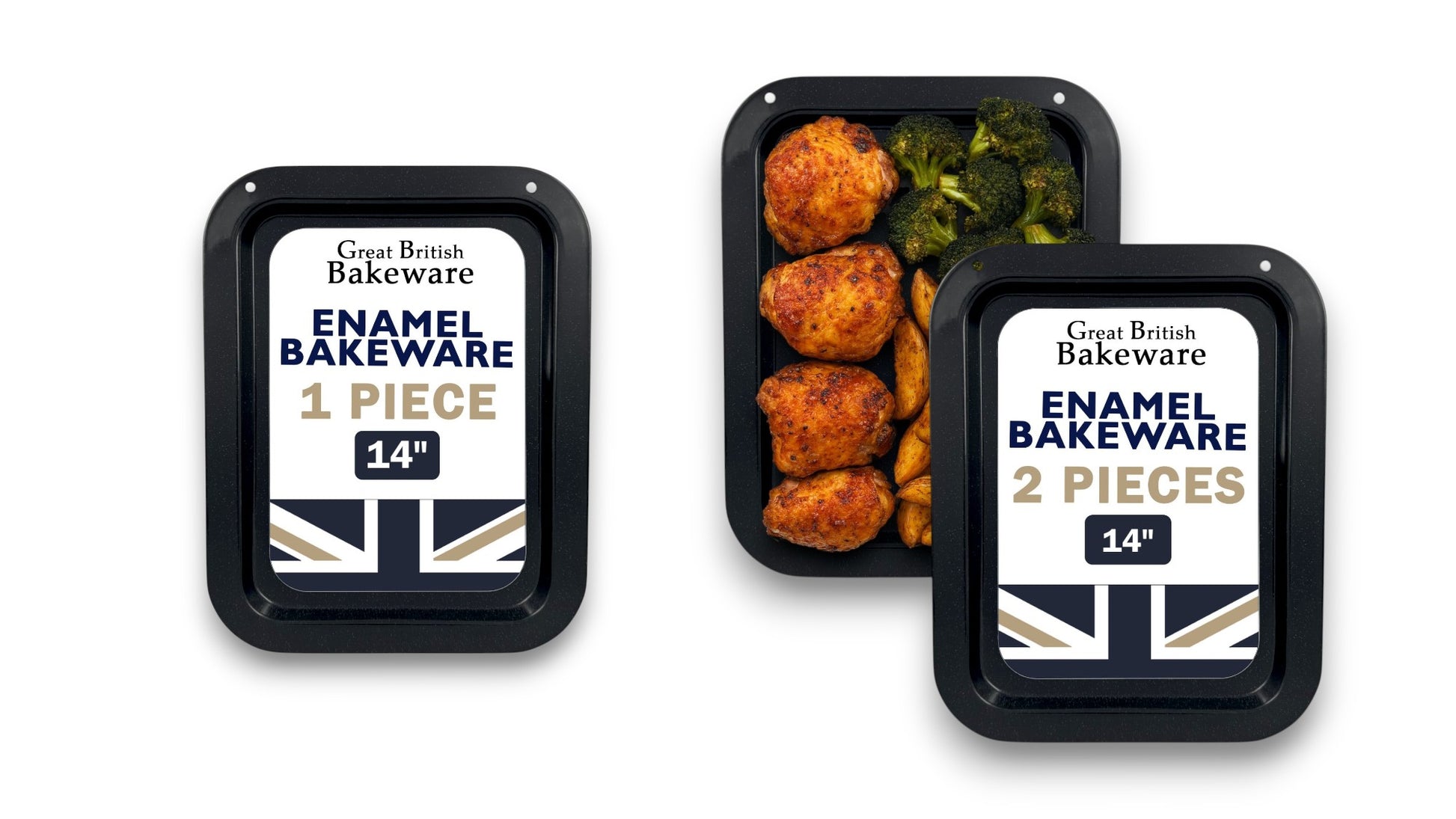 Vitreous Enamel Oven Tray, 36cm (2 piece) - Premium Home from Chabrias Ltd - Just £18.99! Shop now at Chabrias Ltd