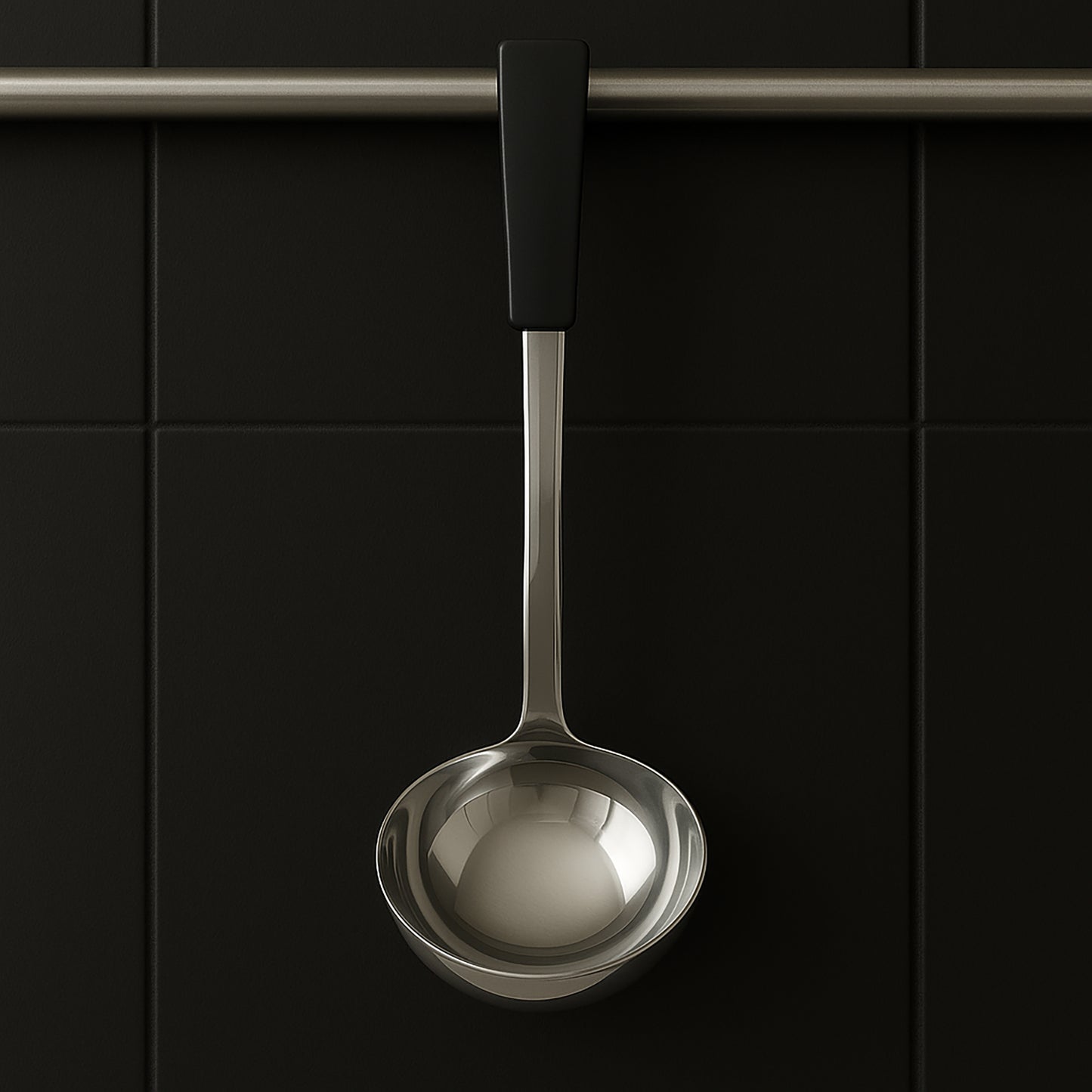 Le Buffet 7oz Serving Ladle – Stainless Steel with Heat-Resistant Handle (Black) - Premium Kitchen from Chabrias Ltd - Just £7.99! Shop now at Chabrias Ltd