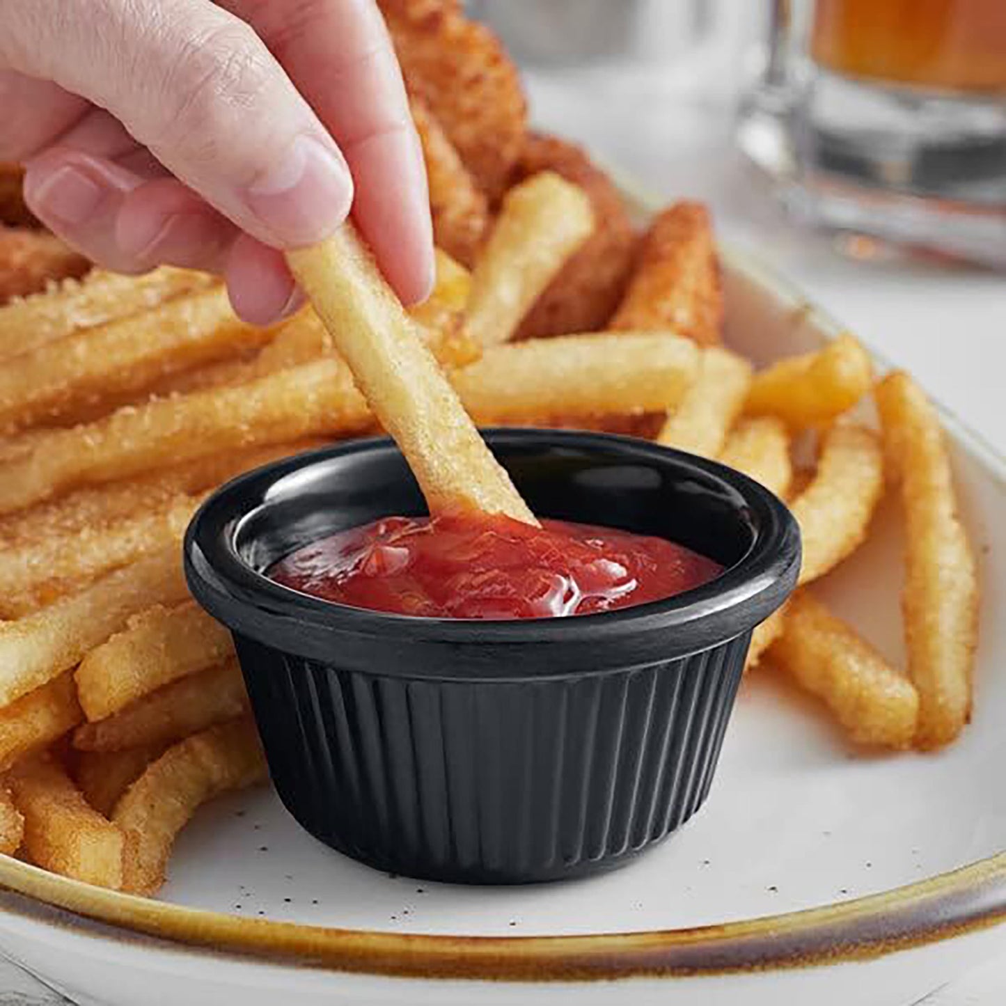 Black Fluted Ramekins 1oz, 1.5oz, 2oz - Made in UK - Premium Ramekin from Chabrias Ltd - Just £11.99! Shop now at Chabrias Ltd