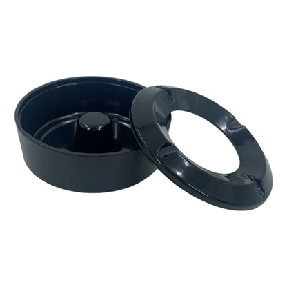 Windproof Ashtray Black Melamine 10cm , (12 pack) - Premium Kitchen from Chabrias Ltd - Just £44.99! Shop now at Chabrias Ltd