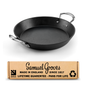 Britannia 20cm cast iron frying pan with side handles made in Great Britain by Samuel Groves
