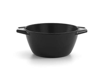 Enamelled Cast Iron Round Casserole Dish with Lid, 16.5cm, Black by Chabrias LTD - Premium Kitchen from Chabrias Ltd - Just £44.99! Shop now at Chabrias Ltd