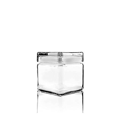 Anchor Hocking Stackable Storage Jar 1.0L Annealed Glass 85587R - Premium Home from Chabrias Ltd - Just £13.99! Shop now at Chabrias Ltd