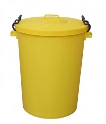 Chabrias Ltd 110 Litre Yellow Clip Bin Dustbin Recycling Bin Waste Bin - Premium Home from Chabrias Ltd - Just £39.99! Shop now at Chabrias Ltd