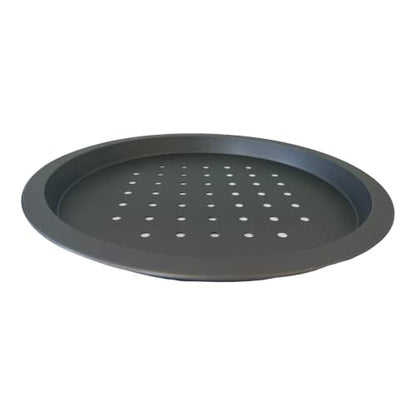 2 x Deep Pizza Pan Oven Round Crisper Chip Twin Pack Baking Tray Large 12 Inch (31cm) Non Stick Coating Made in England - Premium Kitchen from Chabrias Ltd - Just £8.99! Shop now at Chabrias Ltd