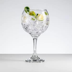 Borgonovo Rococo Stemmed Gin Glass, Gin Glasses, Aperol Spritz Glasses, Gin & Tonic Glass, Gin Gifts, Gin Lovers, Cocktail Glasses, Gin Glasses Set of 4, Gift Box 19oz / 539ml Pack of 4 - Premium Kitchen from Borgonovo - Just £15.19! Shop now at Chabrias Ltd