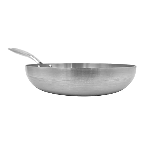 Chabrias Stainless Steel Frying Pan 10 Inch 26cm Fry Pan Non Stick Induction Cooking Pan Tri-Ply Compatible with All Heat Sources, No Coating, PFOA-Free British Made - Premium Kitchen from Chabrias Ltd - Just £44.99! Shop now at Chabrias Ltd