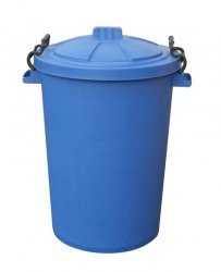 85 Litre Extra Large Heavy Duty Blue Clip Bin Dustbin Recycling Bin Waste Bin - Premium BISS from Chabrias Ltd - Just £39.99! Shop now at Chabrias Ltd