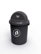 Chabrias Ltd Push Bin Dark Grey Plastic Rubbish Bin Recycling Bin Push Flap Lid Food Waste Heavy-Duty Bin - Premium BISS from Chabrias Ltd - Just £28.49! Shop now at Chabrias Ltd
