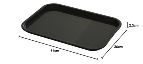 10 x Plastic Food Display Tray Black ABS Food Grade, BPA Free Countertop Tray Catering Cafe, Butchers Display Tray UK Made (L 360 x W 270 mm) - Premium Home from Chabrias Ltd - Just £37.99! Shop now at Chabrias Ltd