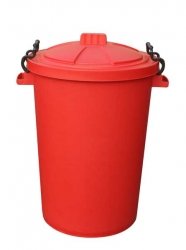 Chabrias Ltd 85 Litre Extra Large Heavy Duty Red Clip Bin Dustbin Recycling Bin Waste Bin - Premium Home from Chabrias Ltd - Just £39.99! Shop now at Chabrias Ltd