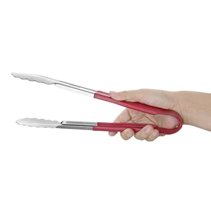 Chabrias Ltd 12" Utility Kitchen Tongs Cooking Tongs Stainless Steel Colour Coded Serving Tongs - Premium Kitchen from Chabrias Ltd - Just £5.75! Shop now at Chabrias Ltd