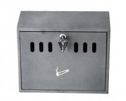 Wall Mounted Ashtray, Metal, Grey, 36 x 32 x 10 cm - Premium Home from Chabrias Ltd - Just £33.24! Shop now at Chabrias Ltd