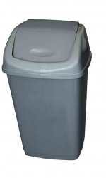 Plastic swing top, flip top, bin grey 25 Litre by Chabrias Ltd - Premium BISS from Chabrias Ltd - Just £11.99! Shop now at Chabrias Ltd