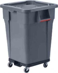 106L Heavy Duty Square Grey Bin with Grey Square Lid and Dolly by Chabrias Ltd - Premium Home from Chabrias Ltd - Just £94.99! Shop now at Chabrias Ltd