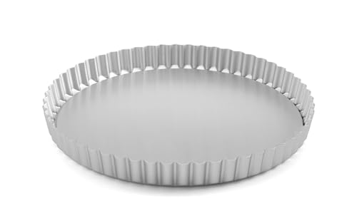 Chabrias Ltd Professional Silver Aluminium Loose Base Fluted Flan Tin, Tart and Quiche Tin - Premium Kitchen from Chabrias Ltd - Just £9.99! Shop now at Chabrias Ltd