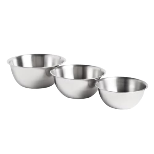 Chabrias Ltd Mixing Bowls 3 Pieces Mixing Bowl Set Stainless Steel Mixing Bowl Metal Cooking Baking Bowl for Preparing Serving Nesting Bowl Dishwasher Safe Desert, Dough, Salad Bowl - Premium Kitchen from Chabrias Ltd - Just £13.99! Shop now at Chabrias Ltd