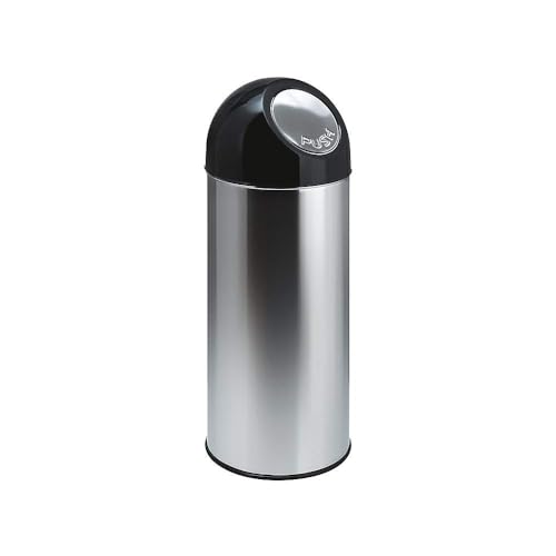 Chabrias Stainless Steel Kitchen Bin - Hygienic, Easy to Use, 55L Capacity, Push Top Lid, - Premium BISS from Chabrias Ltd - Just £42.74! Shop now at Chabrias Ltd