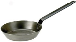 Samuel Groves Black Iron Frying Pan Round Lyonnaise Pan, Heavy Quality Steel, UK Made - Premium Kitchen from Samuel Groves - Just £37.99! Shop now at Chabrias Ltd