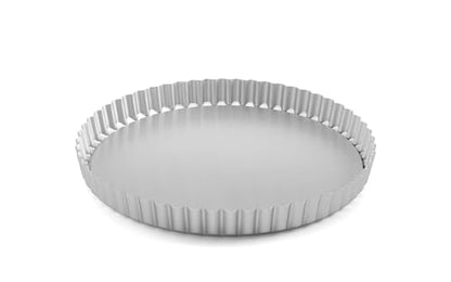 Chabrias Ltd Professional Silver Aluminium Loose Base Fluted Flan Tin, Tart and Quiche Tin - Premium Kitchen from Chabrias Ltd - Just £9.99! Shop now at Chabrias Ltd