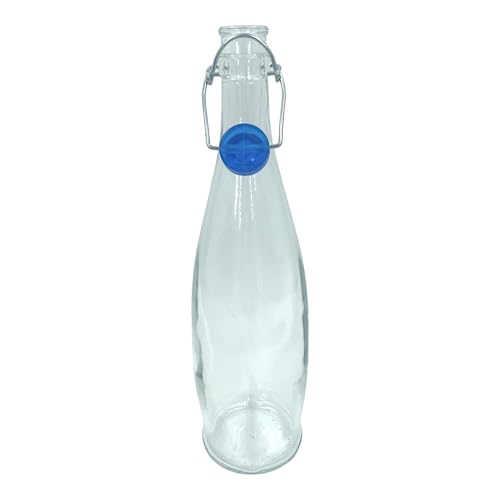 Chabrias Ltd Traditional Glass Water Bottle with Swing Top, 1 Litre (1000 ml) – Ceramic Stopper, Airtight Seal - Premium Home from Chabrias Ltd - Just £5.99! Shop now at Chabrias Ltd