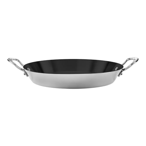 Samuel Groves Stainless Steel Non Stick 3-Ply Paella Pan – Rapid Heat Distribution, Durable Design, Riveted Handles, Induction Compatible, UK Made - Premium Kitchen from Samuel Groves - Just £85.49! Shop now at Chabrias Ltd
