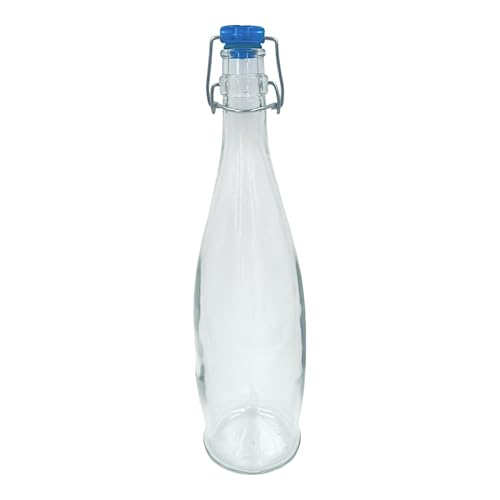 Chabrias Ltd Traditional Glass Water Bottle with Swing Top, 1 Litre (1000 ml) – Ceramic Stopper, Airtight Seal - Premium Home from Chabrias Ltd - Just £5.99! Shop now at Chabrias Ltd