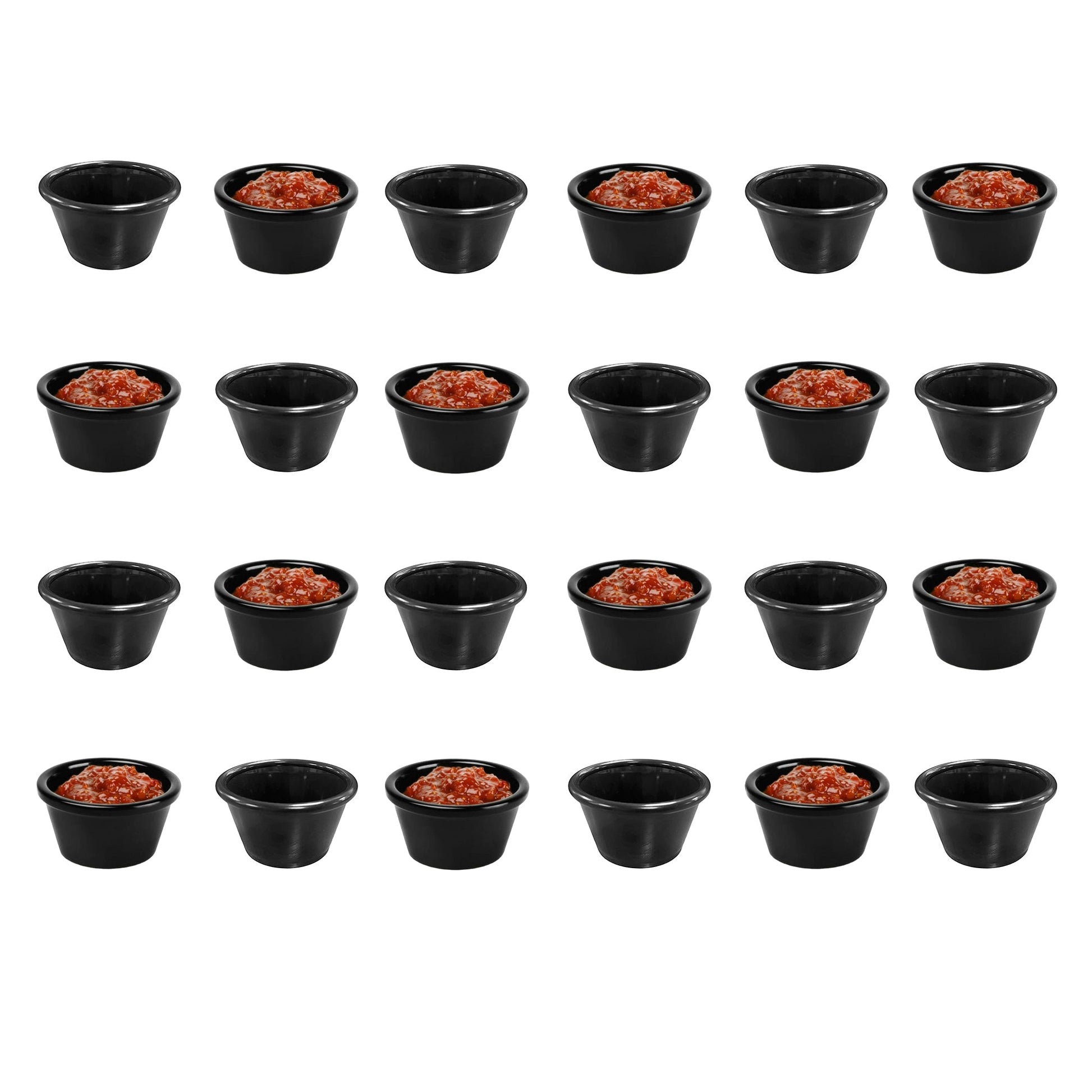 Black Plain Ramekins 1oz, 1.5oz, 2oz - Made in UK - Premium Ramekin from Chabrias Ltd - Just £11.99! Shop now at Chabrias Ltd