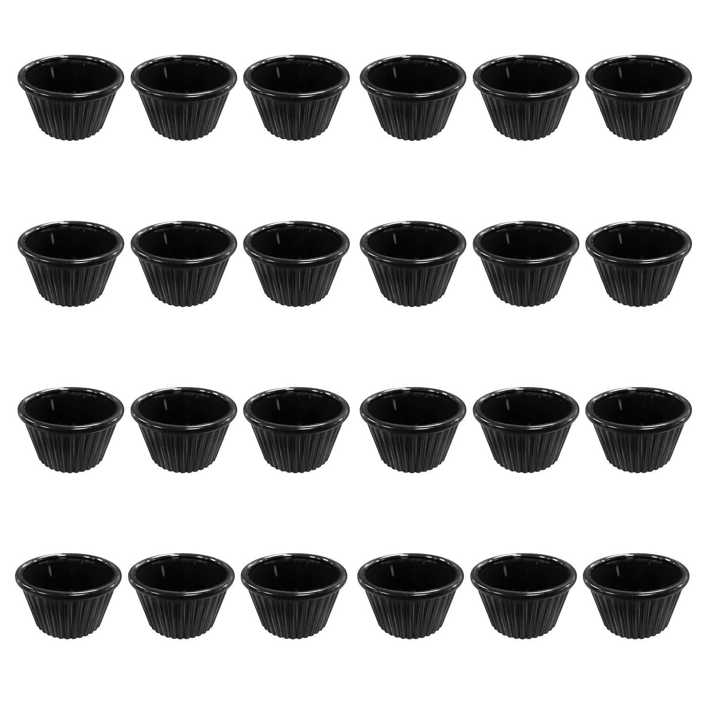 Black Fluted Ramekins 1oz, 1.5oz, 2oz - Made in UK - Premium Ramekin from Chabrias Ltd - Just £11.99! Shop now at Chabrias Ltd