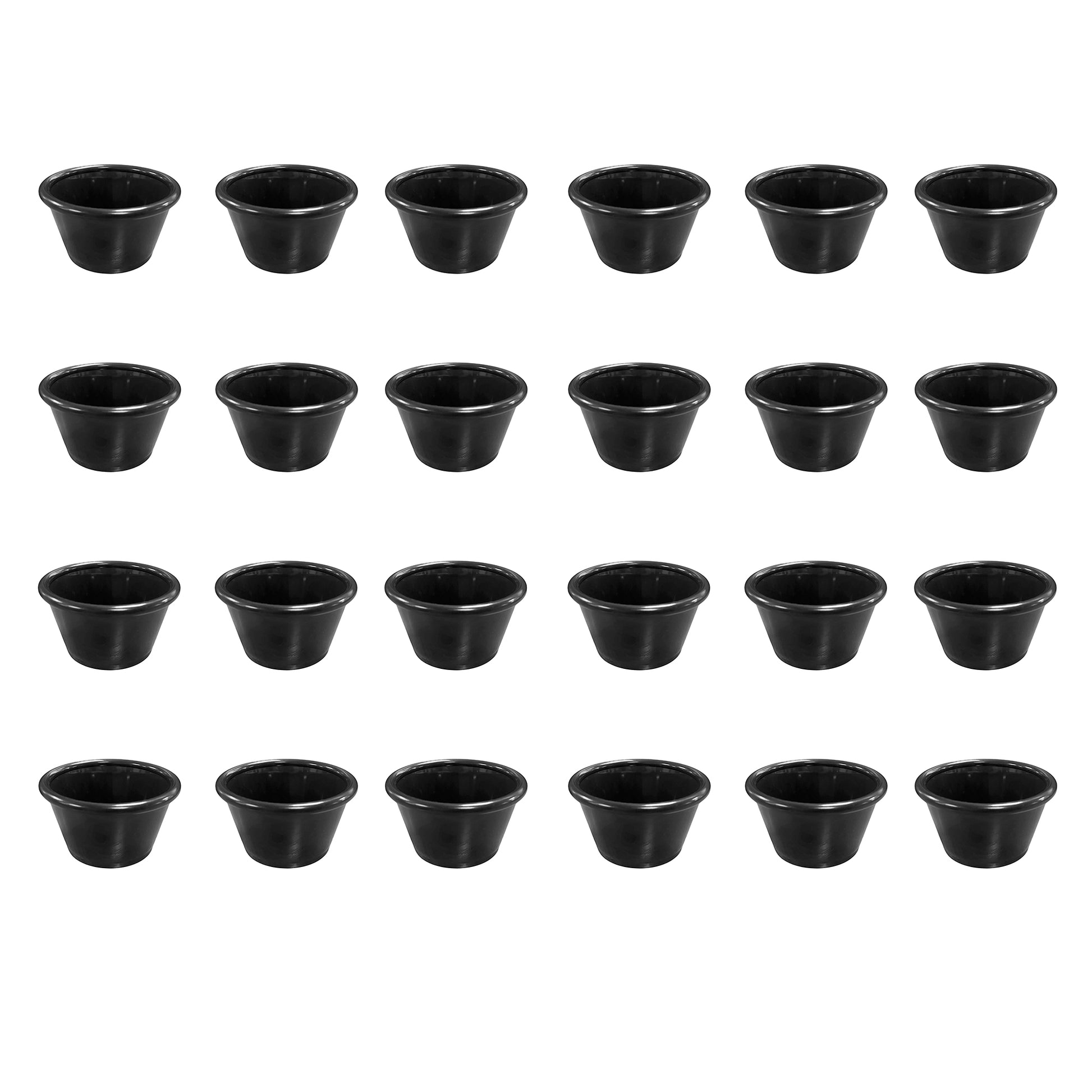 Black Plain Ramekins 1oz, 1.5oz, 2oz - Made in UK - Premium Ramekin from Chabrias Ltd - Just £11.99! Shop now at Chabrias Ltd