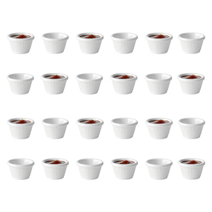 White Fluted Ramekins 1oz, 1.5oz, 2oz - Made in UK - Premium Ramekin from Chabrias Ltd - Just £11.99! Shop now at Chabrias Ltd
