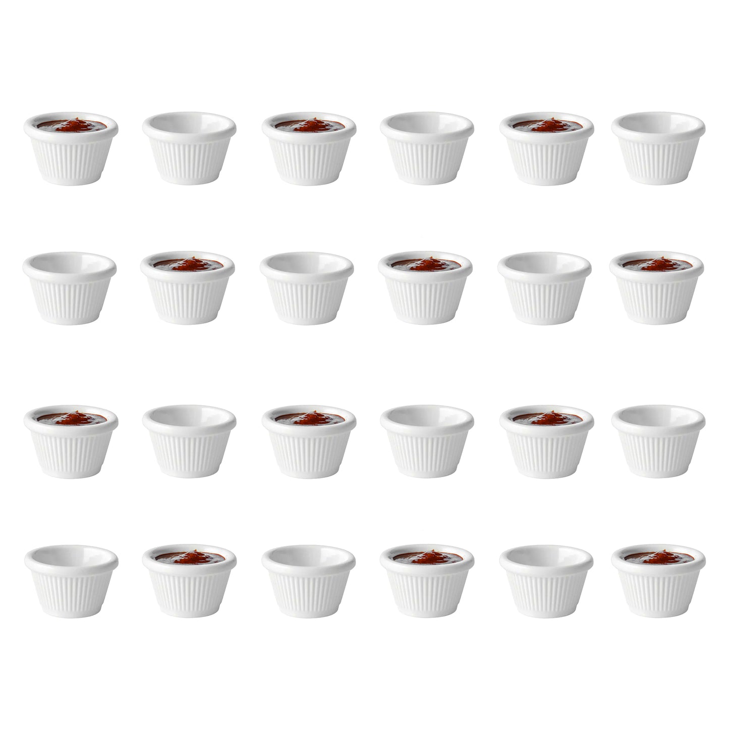 White Fluted Ramekins 1oz, 1.5oz, 2oz - Made in UK - Premium Ramekin from Chabrias Ltd - Just £11.99! Shop now at Chabrias Ltd