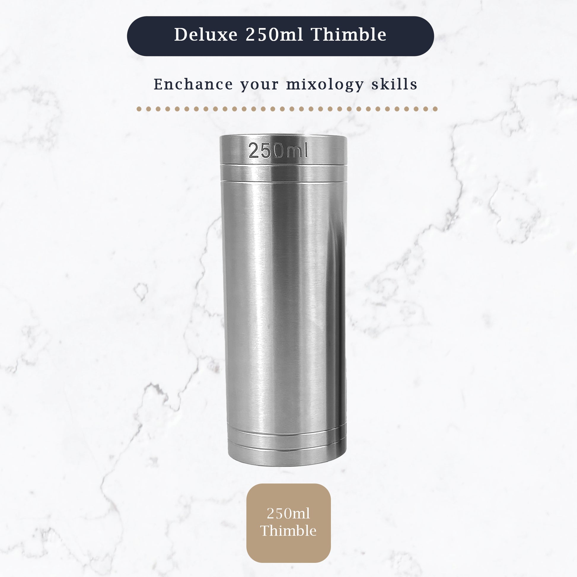 Stainless Steel 250ml Thimble Measure Government Stamped - Premium Kitchen from Chabrias Ltd - Just £6.99! Shop now at Chabrias Ltd