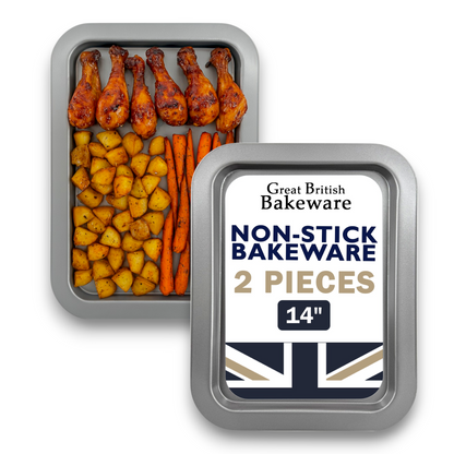 Non-Stick Oven Baking Tray, 36cm (2 Piece) - Premium Kitchen from Chabrias Ltd - Just £12.99! Shop now at Chabrias Ltd