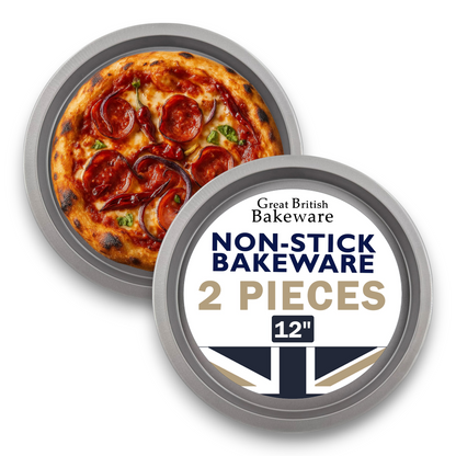 Non-Stick Oven Deep Pan Pizza Crisper, 31cm (2 piece) - Premium Kitchen from Chabrias Ltd - Just £8.99! Shop now at Chabrias Ltd