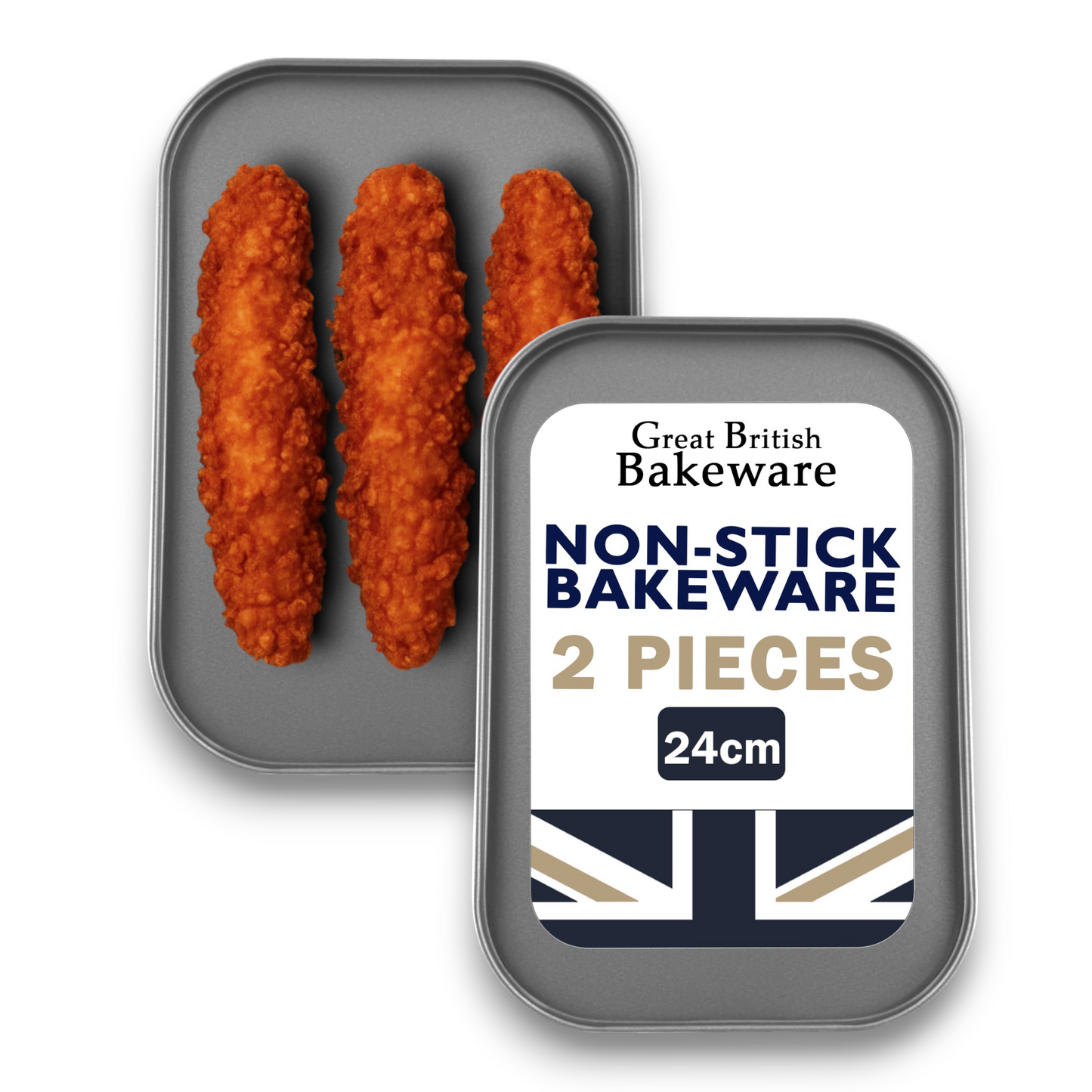 Non-Stick Oven Baking Tray Small, 24cm (2 piece) - Premium  from Chabrias Ltd - Just £7.99! Shop now at Chabrias Ltd