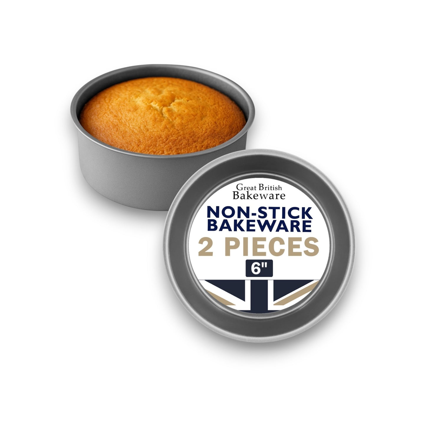 Non-Stick Round Cake Tin, Deep 15cm (2 piece) - Premium Kitchen from Chabrias Ltd - Just £8.99! Shop now at Chabrias Ltd